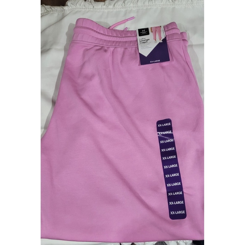 Member's Mark Women's Soft French Terry Capri - Pink XXL  - NEW